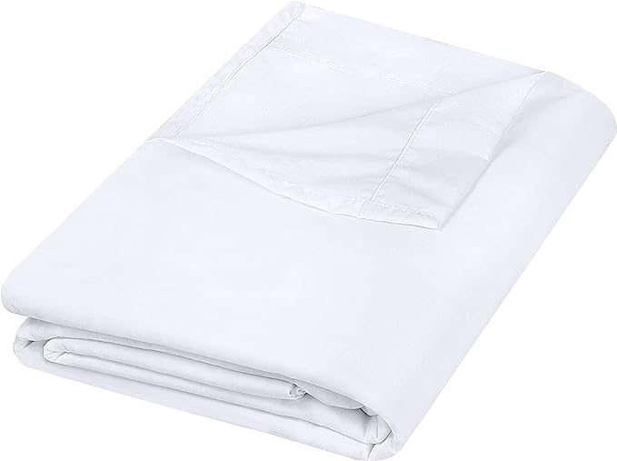 Utopia Bedding Flat Sheets - Pack of 16 - Soft Brushed Microfiber Fabric - Shrinkage & Fade Resistant Top Sheets - Easy Care (King, White)