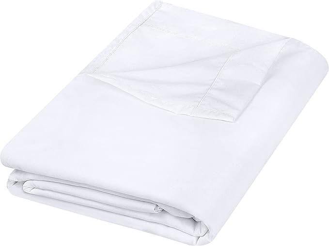 Utopia Bedding Flat Sheets - Pack of 20 - Soft Brushed Microfiber Fabric - Shrinkage & Fade Resistant Top Sheet - Easy Care (Twin, White)