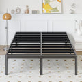 Yicensen 14 Inch Full Bed Frame No Box Spring Needed Heavy Duty Full Size Platform Bed Frame with Rounded Corner Legs, Easy Assembly, Noise Free, Black.