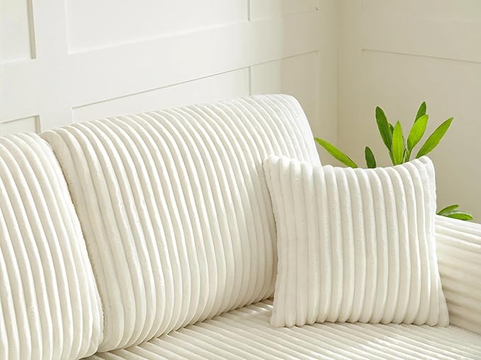 109“L-Shaped Sectional Sofa Boneless Couch Upholstery Cloud Modular Couch with Chaise No Assembly Required Corduroy Fabric Combination Deep Seat Living Room Bedroom (Cream, Left Hand Facing)