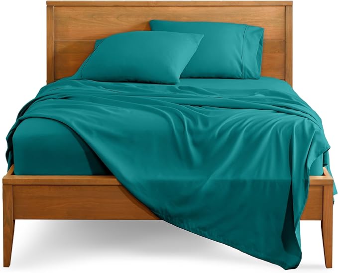 Bare Home King Sheet Set - 1800 Ultra-Soft Microfiber King Bed Sheets - Double Brushed - Deep Pockets - Easy Fit - 4 Piece Set - Bedding Sheets & Pillowcases (King, Emerald)