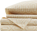 Comfort Spaces 100% Cotton Sheet Set Breathable, Lightweight, Soft with 12" Elastic Pocket Fits up to 14" Mattress, All Season Cozy Bedding, Matching Pillow Case, Twin XL Diamond Tan 3 Piece
