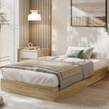 Wood Platform Bed with Sturdy Wooden Slats, Twin XL Floor-Standing Bed Frame, Modern Minimalist Design Space-Saving Bed Frame, No Box Spring Needed, Easy Assembly