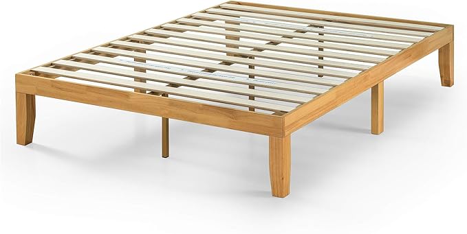 ZINUS Moiz Wood Platform Bed Frame / Wood Slat Support / No Box Spring Needed / Easy Assembly, Natural, King