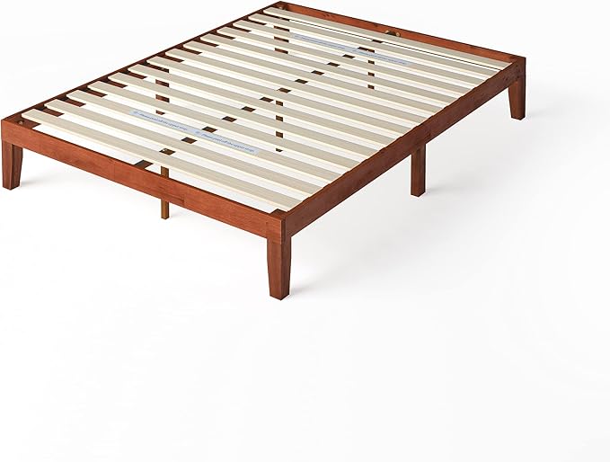 Zinus Wen Wood Platform Bed Frame/Solid Wood Foundation/Wood Slat Support/No Box Spring Needed/Easy Assembly, Full
