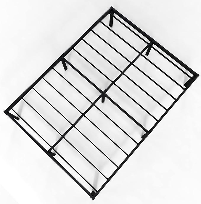 DiaOutro 18 Inch Queen Bed Frame Heavy Duty Metal Platform No Box Spring Needed, Maximum Storage, Easy Assembly, Noise Free, Black
