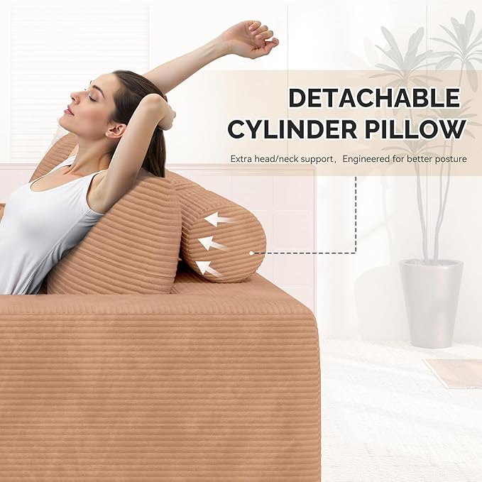 Boneless Couches for Living Room,Cloud Sectional Couch with L-Shape Chaise,Modern Modular Sofa with Deep Seat Upholstered Comfy Couches for Bedroom,No Assembly Required,1PCS