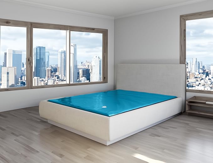 Free-Flow Full Motion Mattress, Hardside Waterbed Bladder with Reinforced Corners, 18ml Smooth Vinyl (Queen (U.S. Standard))