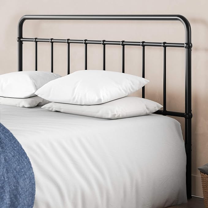 Zinus Florence Full Panel Metal Platform Bed Frame, Mattress Foundation, No Box Spring Needed, Easy Assembly, Black, Twin