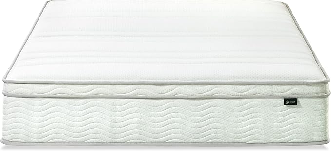 ZINUS 12 Inch Foam and Spring Mattress, King, CertiPUR-US Certified Foams, Mattress in A Box, White