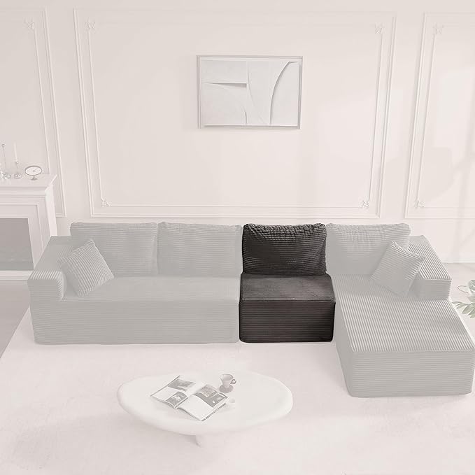 Cozy Single Seat, Set of Comfortable Seating, No Assembly Required, Grey