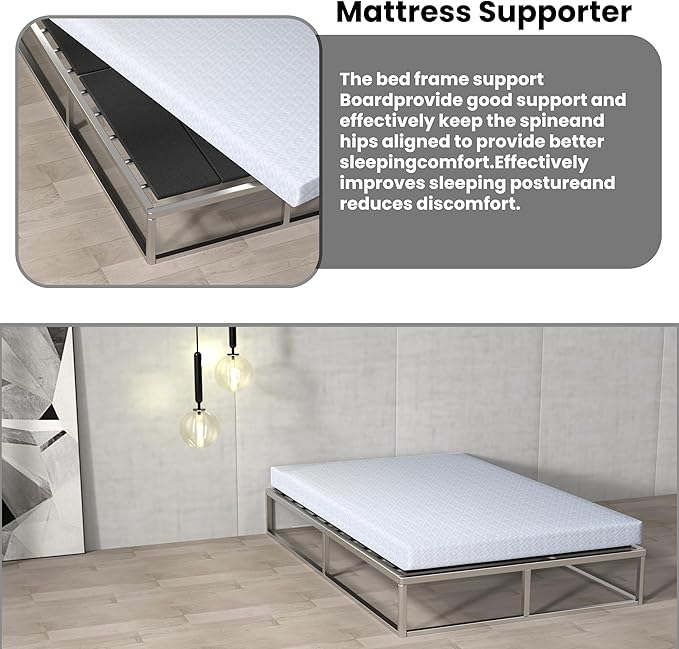 Light and Thin Bunkie Board, Folding Spring Box,Twin Size 38x75'', Large Double Bed 10MM, Bed Support Flat Noodles,Light and Thin, Breathable, Noise Minimizing