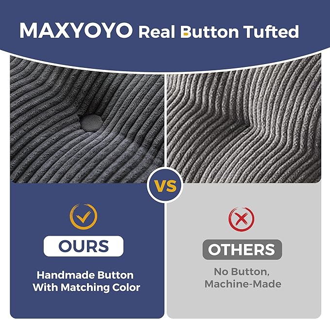 MAXYOYO Convertible Sofa Bed, Pull Out Oversized Loveseat Sleeper Sofa, 2 in 1 Folding Couch Bed, Fold Out Floor Couch with Pillows for Living Room Bedroom Lounge, Dark Grey