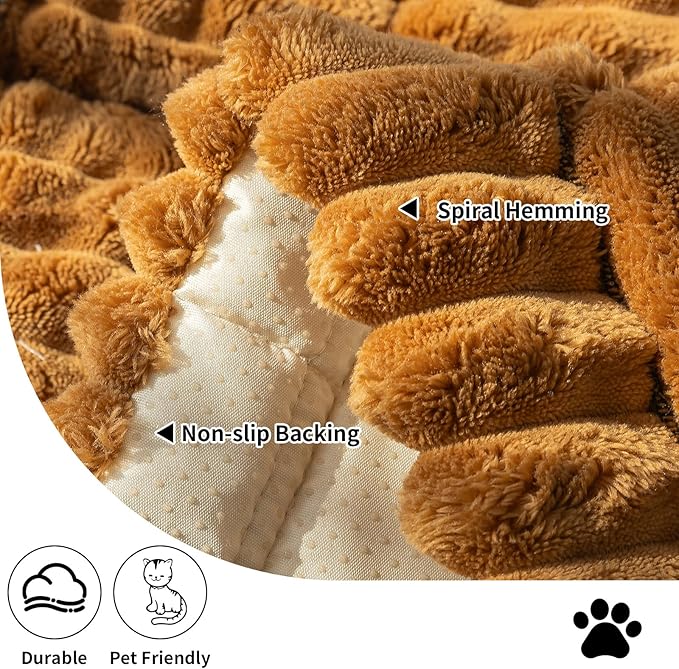 Sofa Couch Cover, Sofa Covers for Dogs Washable, Non-Slip Striped Sofa Slipcovers for Sectional Sofa, Sofa Cover Furniture Protector for L Shaped(Light Brown, 27.6"x 59")