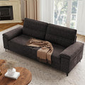 88.97" Modern Sofa Couch for Living Room, Deep Seat Sofa with 8”Cushion, Comfy 2-Seater Chenille Loveseat Sofa with Convertible Armrest, Removable Sofa Cover, High Leg (Dark Gray)