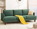 Mid Century Modern Couches for Living Room, 89" Comfy Green Couch Sofa with 3-Seater Deep Seats, Upholstered Sofas for Living Room, Office Apartment, Bedroom