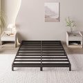 Yicensen 4 Inch Full Bed Frame Low Profile No Box Spring Needed, Heavy Duty Full Size Metal Platform Bed Frame with Rounded Corner Legs, Easy Assembly, Noise Free, Black