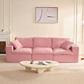 106.3” Sectional Couches for Living Room, Set of Cloud Couch, Modular Sectional Sofa, Convertible Sofas Bed, Deep Seat Sofa, Corduroy, Pink
