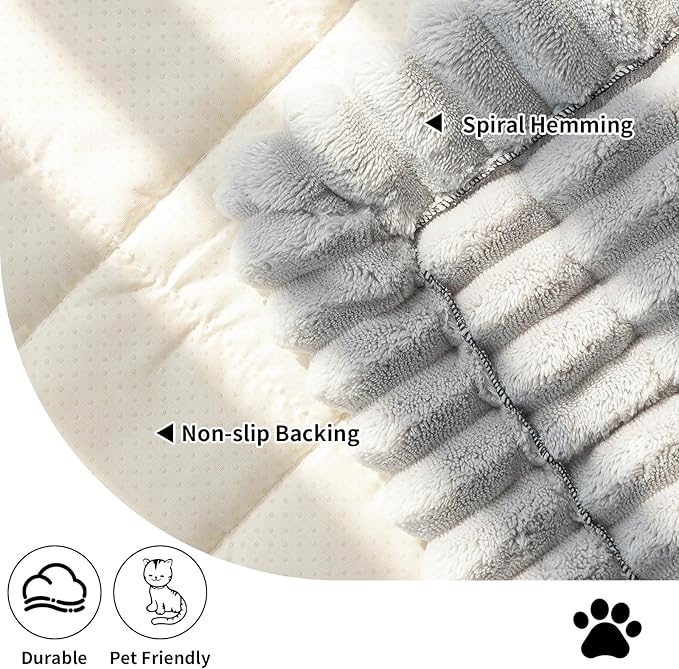 Sofa Couch Cover, Sofa Covers for Dogs Washable, Non-Slip Striped Sofa Slipcovers for Sectional Sofa, Sofa Cover Furniture Protector for L Shaped(Light Grey 27.6"x 82.7")