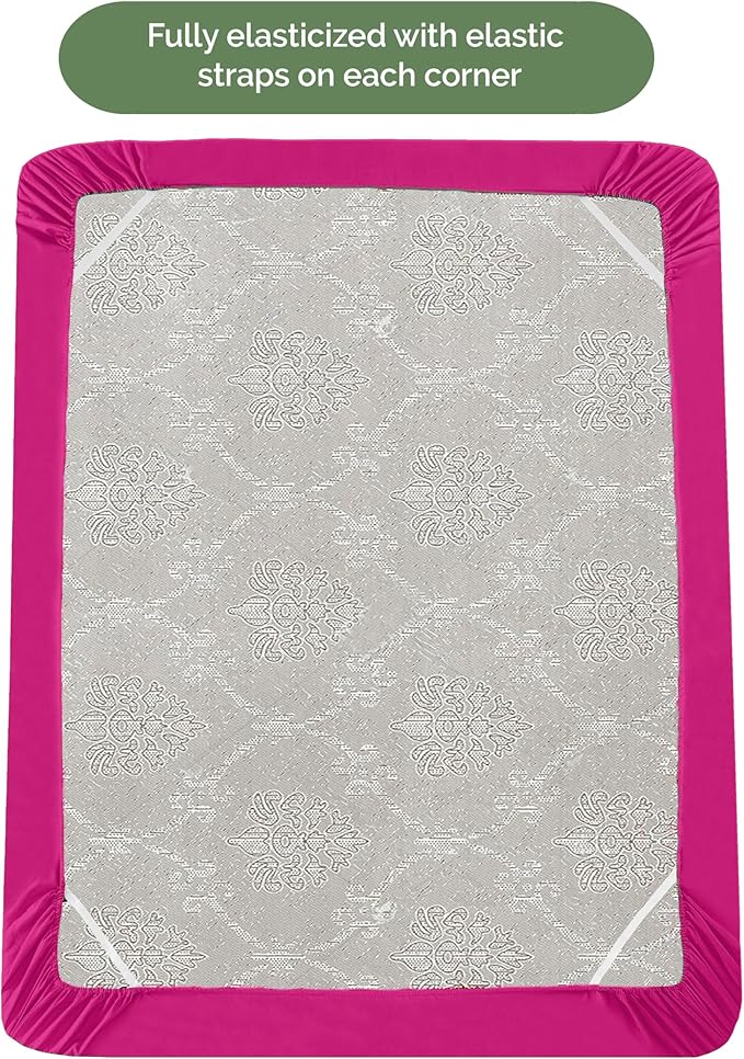 Elegant Comfort 1500 Premium Hotel Quality 18-21 Inches Deep - Extra Deep Pocket Single Fitted Sheet for High Mattress, Luxury and Softest, Smart Pocket - Wrinkle Free, Full, Pink