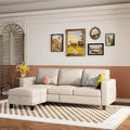 Youmumeub Sectional Sofa and Couches for Living Room - 78''L Shaped Mocha Brown Linen Couch Pet Friendly Modular 3-Seater Convertible Sofas-Suitable for The Living Room, Apartment or Bedroom | Pet Friendly, Modular 3-Seater, Convertible Sofas, Washable...
