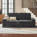 Modular Sectional Sofa, 80.31" Modern Cloud Couch Sectional Sofa with L-Shaped Chaise Comfy Corduroy Fluffy Couch with Deep Seat Boneless couches for Living Room Bedroom
