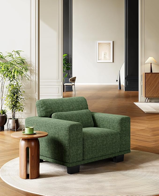 Amada 40" Oversized Accent Sofa Chair, Modern Armchair with Deep Seat, Comfy Upholstered Large Reading Chair with Removable Washable Covers for Living Room & Bedroom Office