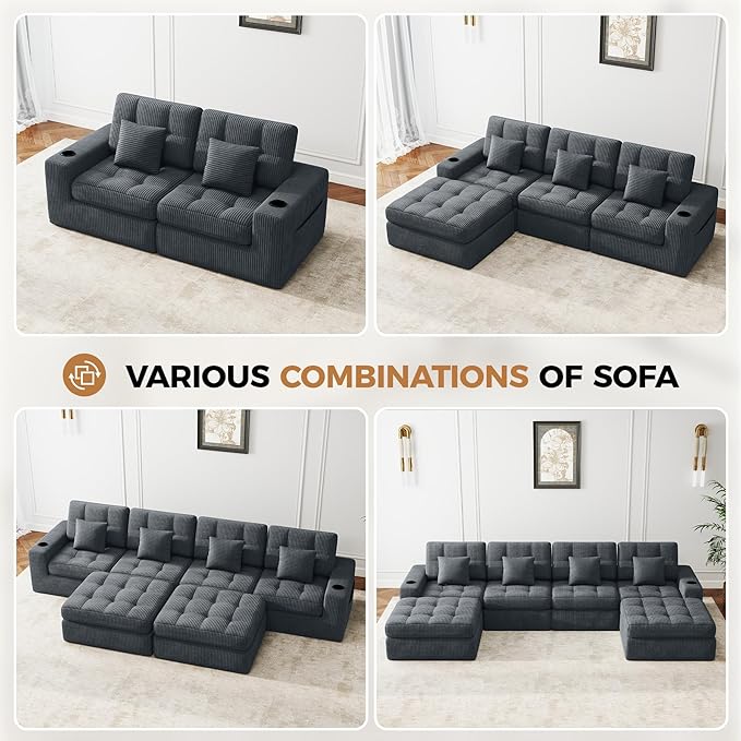 80" Boneless Loveseat Sofa in a Box,No Assembly Required Comfy Deep Seat Cloud Couch,Modern Small Couches for Living Room, Bedroom,Apartment,Dark Grey 1 PCS