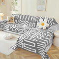 OstepDecor Boho Sectional Couch Covers 2 Pieces, L Shaped Sofa Cover, Chenille Couch Cover for Dogs Washable, Couch Cover Blanket, Sofa Slipcover for 2-3 Cushion Couch (71"x110"+71"x118", Dark Grey)