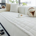 Sofa Couch Cover, Sofa Covers Washable for Dogs, Non-Slip Couch Covers for Sectional Sofa, Sofa Slipcovers for All Seasons Furniture Protector for L Shaped(Beige White, 27"x 83")