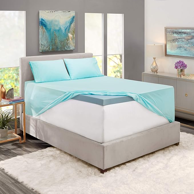 Hearth & Harbor Extra Deep Pocket Sheets - Fits Mattress 18-24 Inches Deep - Extra Deep Pocket California King Size - 6 Piece Cal King Sheets - Cal King, Aqua Blue