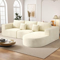 Boneless Couches for Living Room,Cloud Sectional Couch with L-Shape Chaise,Modern Modular Sofa with Deep Seat Upholstered Comfy Couches for Bedroom,No Assembly Required,1PCS