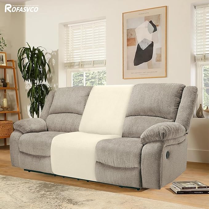 Waterproof Reclining Sectional Couch Covers Washable L Shaped Couch Cover for Sectionals Recliner Sofa Covers Stretch Corner Recliner Slipcovers for Dogs (Additional Seat Cover, Beige)