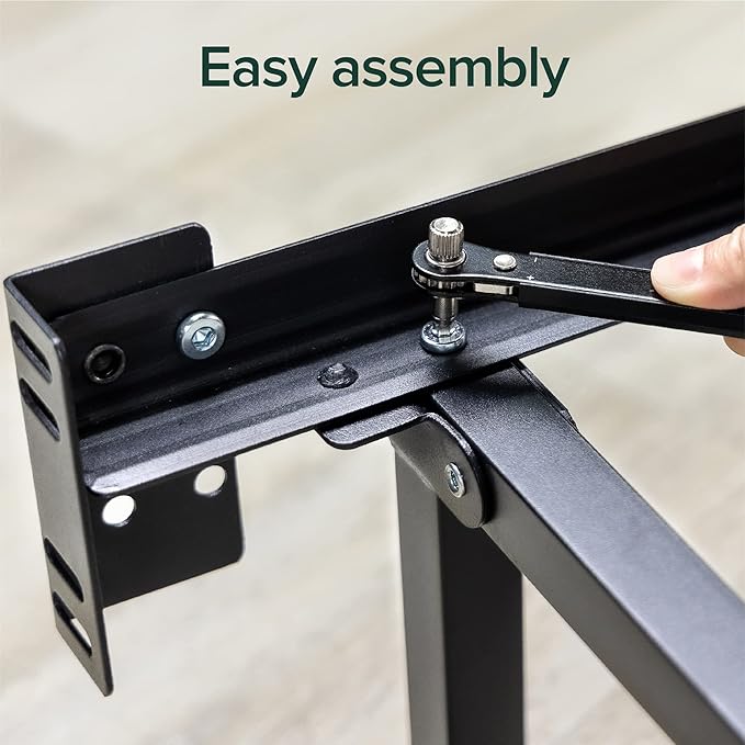 Zinus Michelle Compack 6-Leg Support Bed Frame, for Box Spring and Mattress Set, Twin, Black (AZ-SBF-07T)
