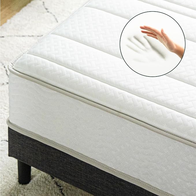 Zinus 10 Inch Foam and Spring Hybrid Mattress [New Version], Full, Fiberglass Free, Medium Firmness, Durable Support, Certified Safe Foams & Fabric, Mattress in A Box