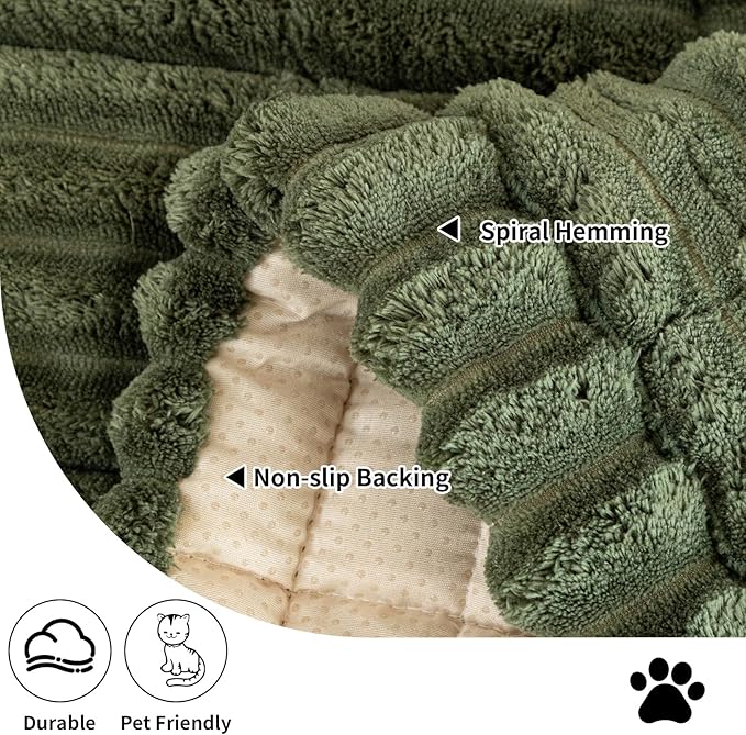 Sofa Couch Cover, Sofa Covers for Dogs Washable, Non-Slip Striped Sofa Slipcovers for Sectional Sofa, Sofa Cover Furniture Protector for L Shaped(Dark Green, 27.6"x 70.9")