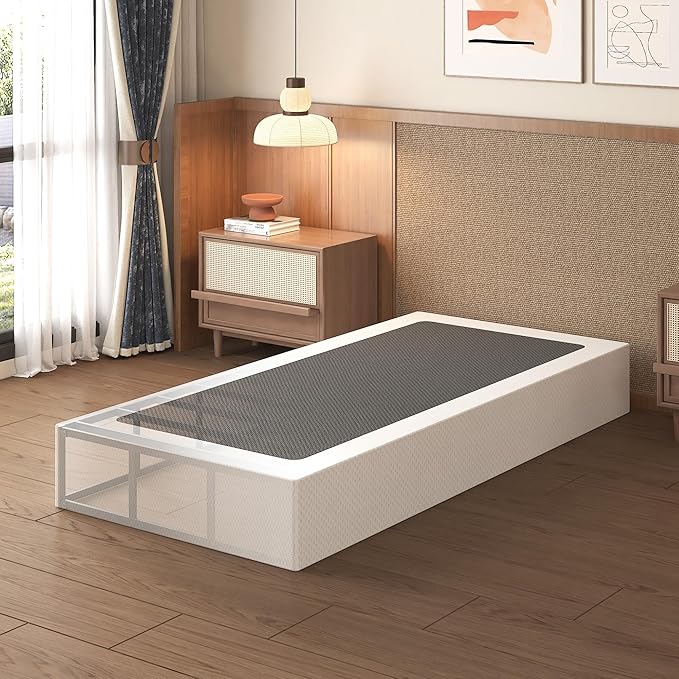 Lutown-Teen 10 Inch Twin XL Box Spring High Profile, Heavy Duty Metal Box Spring Twin XL Bed Base with Fabric Cover, Mattress Foundation, Noise Free, Easy Assembly
