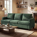YOUDENOVA Sofa, 89" 3-Seater Deep Seat Sofa, Modern Comfy Couches for Living Room Apartment Lounge, Green Corduroy