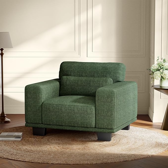 Amada 40" Oversized Accent Sofa Chair, Modern Armchair with Deep Seat, Comfy Upholstered Large Reading Chair with Removable Washable Covers for Living Room & Bedroom Office