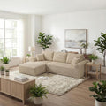 109“L-Shaped Sectional Sofa Boneless Couch Upholstery Cloud Modular Couch with Chaise No Assembly Required Corduroy Fabric Combination Deep Seat Living Room Bedroom(Camel, Left Hand Facing)