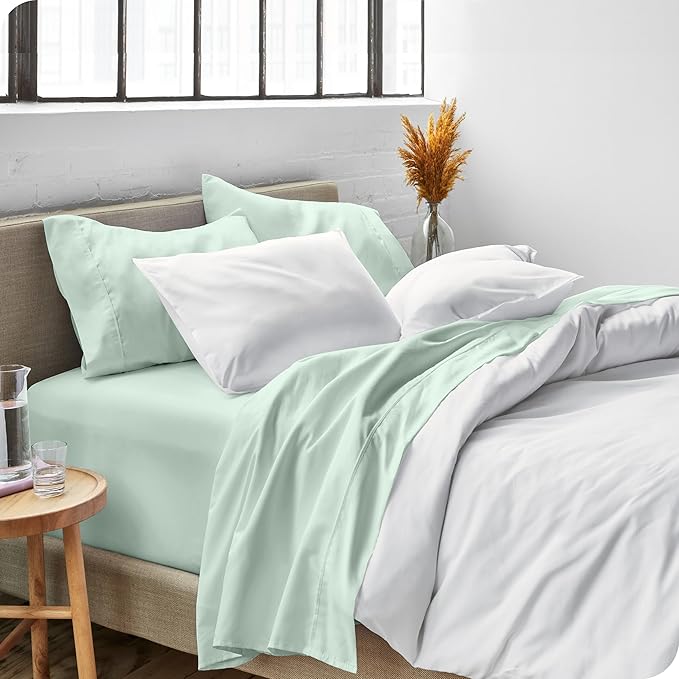 Bare Home Twin XL Sheet Set - 1800 Ultra-Soft Microfiber Twin Extra Long Bed Sheets - Double Brushed - Deep Pockets - Easy Fit - 3 Piece Set - Bedding Sheets & Pillowcases (Twin XL, Spring Mint)