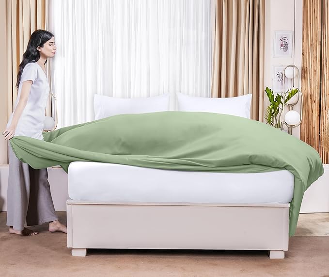 Utopia Bedding Flat Sheet - Soft Brushed Microfiber Fabric - Shrinkage & Fade Resistant Top Sheet - Easy Care - 1 Flat Sheet Only (King, Sage)