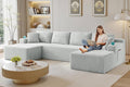 133" Sectional Couches for Living Room Cloud Couch Sofa with L-Shape Upholstered Boneless Couchs Modern Modular Sectional Couch with Chaise (Light Grey, 133" W+U Facing Chaise)