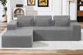 HABUTWAY Sectional Couches for Living Room,No Assembly L Shaped Couch 105" Modular Sectional Sofa Couch with Deep Seat,Cloud Couches Furniture Sets for Apartment,Corduroy (Light Grey, Left Facing)