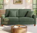 70.2" Couches for Living Room, Comfy Green Couch 7.1" Extra Thick Cushion, Sofas for Living Room Tool-Free Setup, Loveseat Sofa 705lbs Support, Corduroy Couch for Bedroom, Apartment, Office