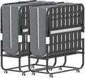 AQY Folding Bed with Mattress for Adults,75" x 38" Portable Rollaway Bed Guest on Wheels with Memory Mattress and Heavy Duty Sturdy Metal Frame,Foldable Bed for Adults,Guest, Twin Size,Cot Size-2 PCS