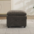 27" Large Square Ottoman with Storage, Modern Upholstered Footrest with Anti-Slip Legs for Couch Coffee Table Living Room, Bedroom, Entryway, Chenille Brown | Upholstered Footrest, Square Ottoman, Footrest, Coffee Table, Couch
