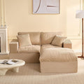 74.8” Set of Cloud Couch, Modular Loveseat Sofa, Convertible Sofas Bed, Deep Seat Sofa, Cozy Sofa for Living Room, Office and Bedroom, L Shaped Cozy Sofa Furniture Set, Corduroy, Camel