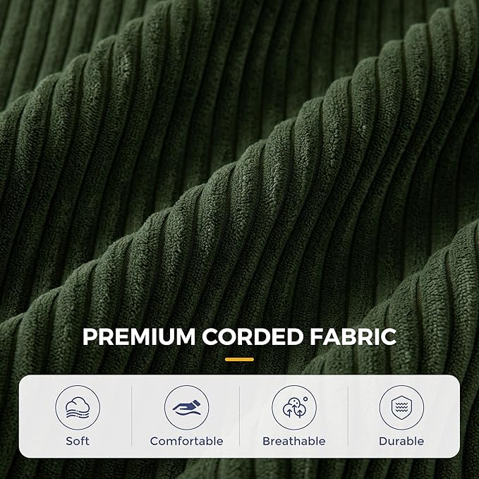 MAXYOYO Modular Sectional Sofa Couch, Foldable U Shaped Cloud Couch with Pillows, Tufted 6-Seat Boneless Sleeper Lounger Floor Sofa Bed for Living Room, No Assembly Required, Dark Green