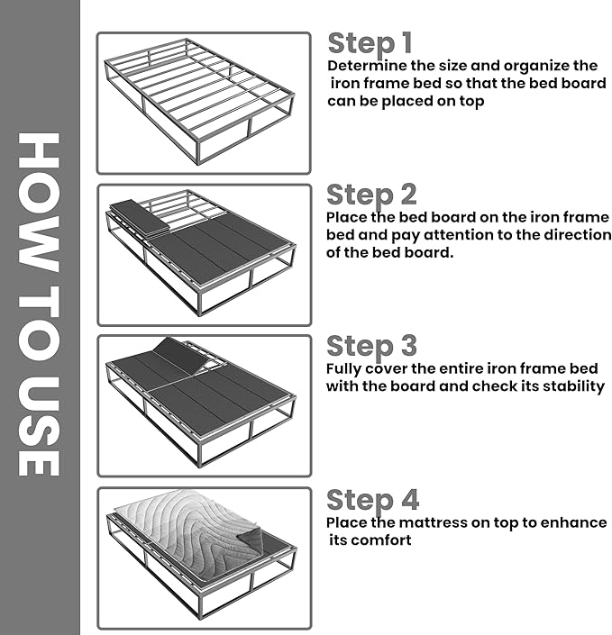 Light and Thin Bunkie Board, Folding Spring Box,King Size 57.5x80'', Large Double Bed 10MM, Bed Support Flat Noodles,Light and Thin, Breathable, Noise Minimizing
